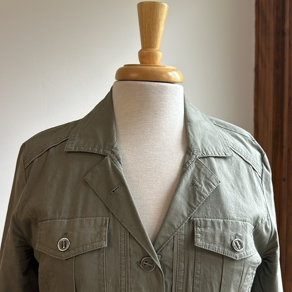Tribal Cotton Utility Jacket Army Olive Green XS - Picture 2 of 8
